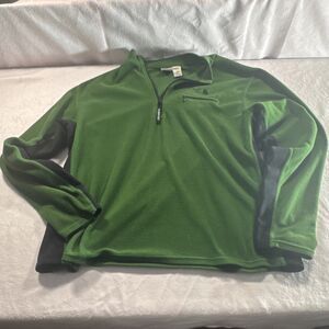 The North Face Men's Green Black 1/4 Zip Pullover Mock Neck Activewear Size XL